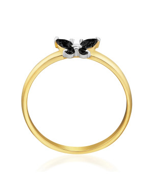 Butterfly ring 8k black