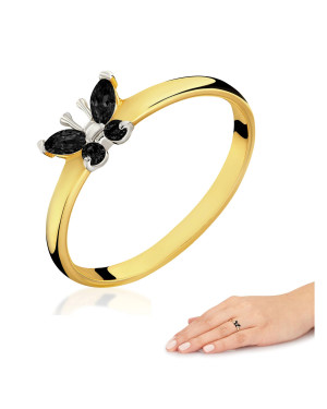 Butterfly ring 8k black