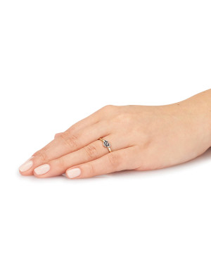 Black heart ring stones 8k