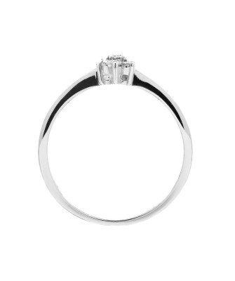 14k white gold flower ring