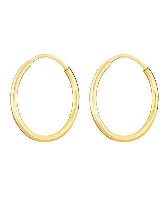 Gold hoop earrings 3 cm 8k