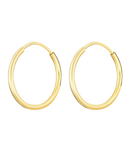 Gold hoop earrings 3 cm 8k
