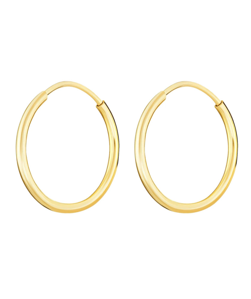 Gold hoop earrings 3 cm 8k