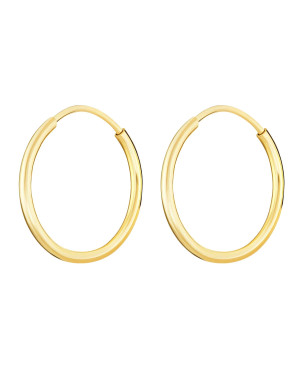 Gold hoop earrings 3 cm 8k