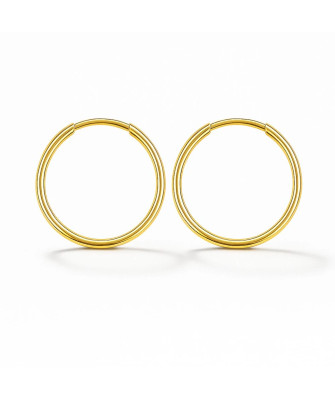 Gold hoop earrings 2 cm 8k