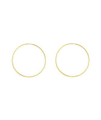 Gold Hoop Earrings Eclat diameter 1.5 cm