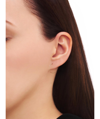 Gold Hoop Earrings Eclat diameter 1.5 cm