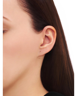 Gold Hoop Earrings Eclat diameter 1.5 cm