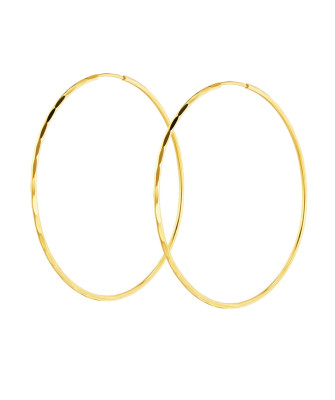 Gold Hoop Earrings Eclat diameter 5.5 cm 14k test