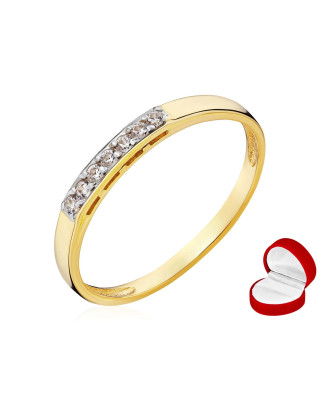 Ring with cubic zirconia 14k