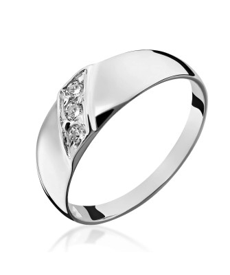 Wide silver ring with stones