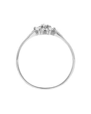 Silver flower ring