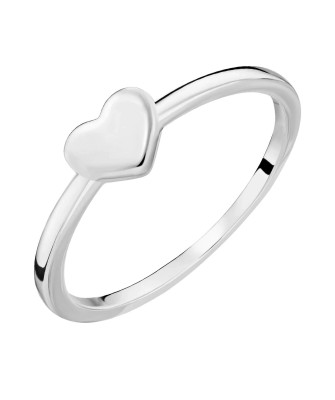 Silver heart ring