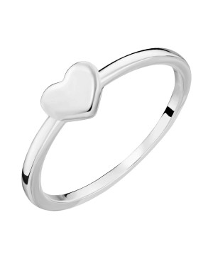 Silver heart ring