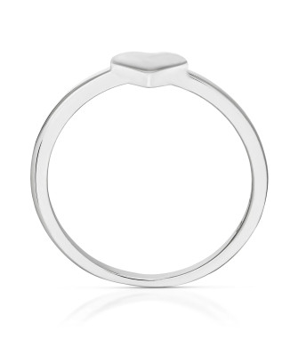 Silver heart ring