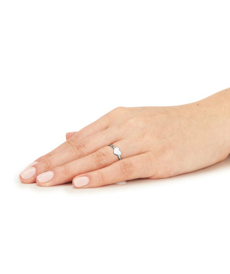 Silver heart ring