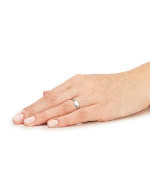 Silver heart ring