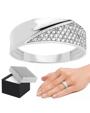 Silver wide ring band