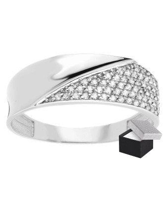 Silver wide ring band