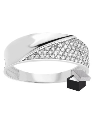 Silver wide ring band