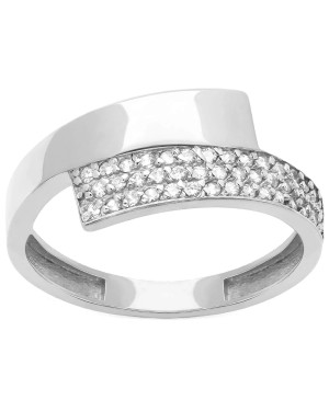 Asymmetric silver ring pattern