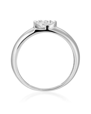 Silver ring with a large stone