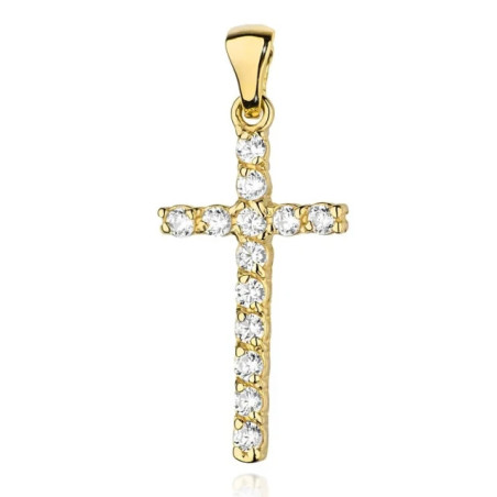 585 gold cross with 0.39ct diamonds GoldJewellery