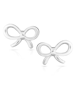 Sterling Silver Bow Stud Earrings
