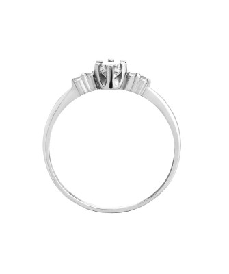 Silver engagement ring cubic zirconia