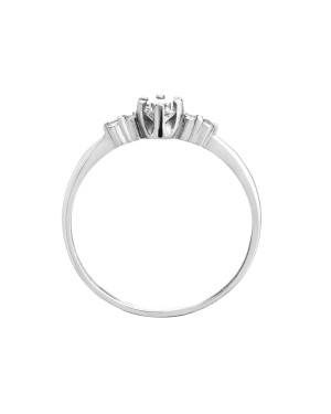 Silver engagement ring cubic zirconia