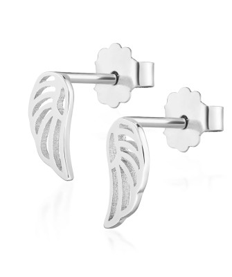 Sterling Silver Wing Stud Earrings