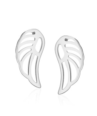 Sterling Silver Wing Stud Earrings