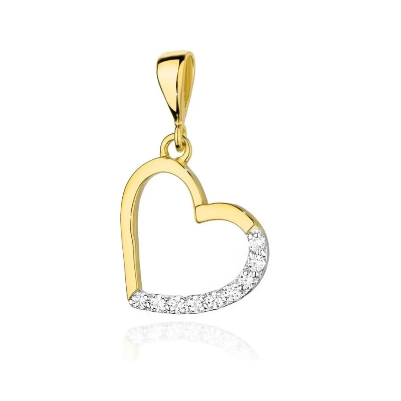 Gold Heart Pendant 585 with Diamonds 0.13 ct| GoldJewellery Gold Heart Pendant 585 with Diamonds 0.13 ct| GoldJewellery