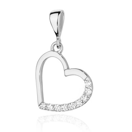 Gold Heart Pendant 585 with Diamonds 0.13 ct| GoldJewellery