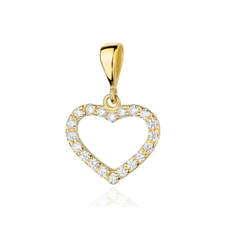 Gold Heart Pendant 585 filled with 0.28ct Diamonds GoldJewellery Gold Heart Pendant 585 filled with 0.28ct Diamonds GoldJewellery
