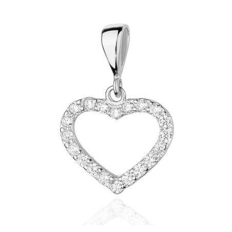 Gold Heart Pendant 585 filled with 0.28ct Diamonds GoldJewellery