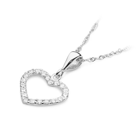 Gold Heart Pendant 585 filled with 0.28ct Diamonds GoldJewellery