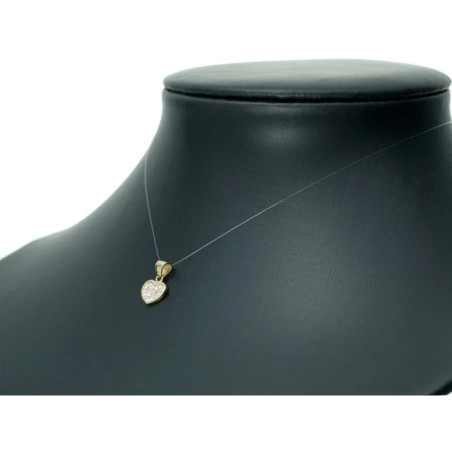 Gold Heart Pendant 585 filled with 0.15ct Diamonds GoldJewellery