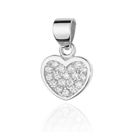 Gold Heart Pendant 585 filled with 0.15ct Diamonds GoldJewellery
