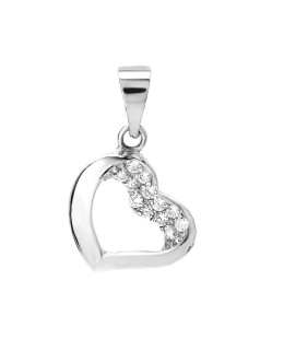 Silver pendant with Zirconia HEART