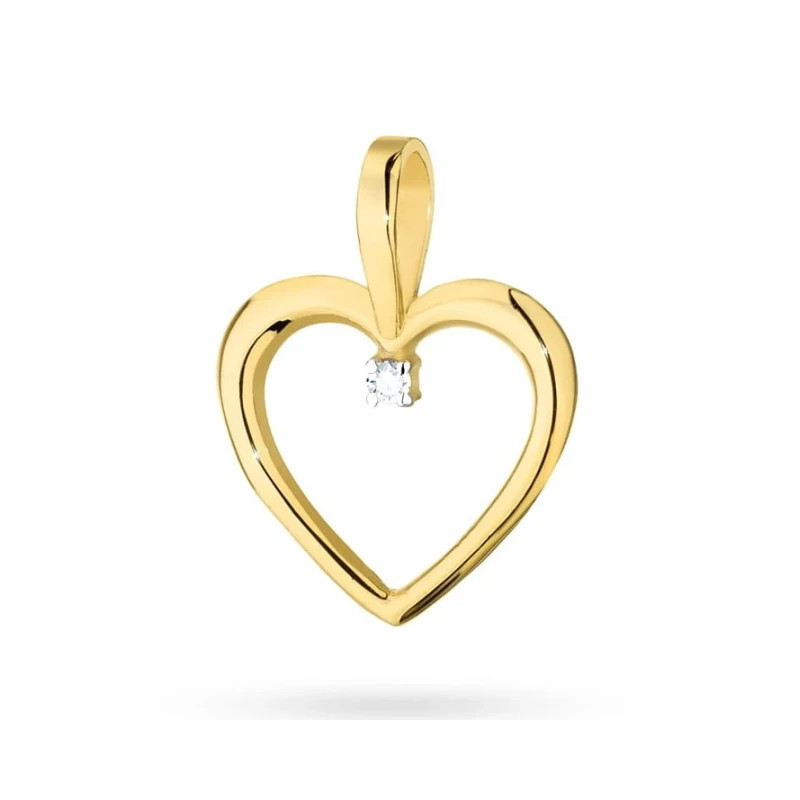 Gold Heart Pendant 585 with Diamond 0.005 ct| GoldJewellery Gold Heart Pendant 585 with Diamond 0.005 ct| GoldJewellery
