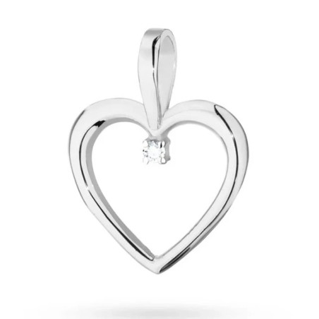 Gold Heart Pendant 585 with Diamond 0.005 ct| GoldJewellery