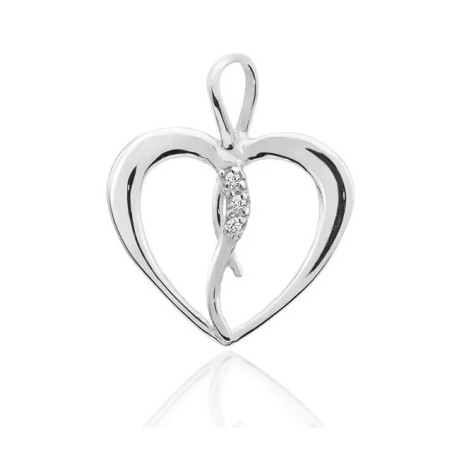 Gold Heart Pendant 585 with Diamonds 0.025 ct| GoldJewellery