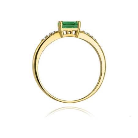 Gold ring with diamond EY-77 emerald | GoldJewellery