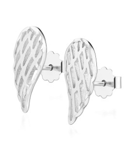 Sterling Silver Angel Wing Stud Earrings