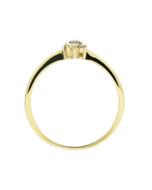 Engagement ring flower 14k gold