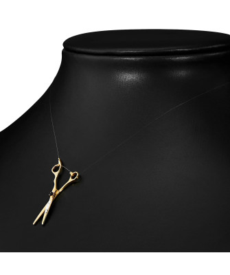 Gold scissors adorned with zirconia 14k black