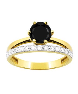 Black stone engagement ring 8k