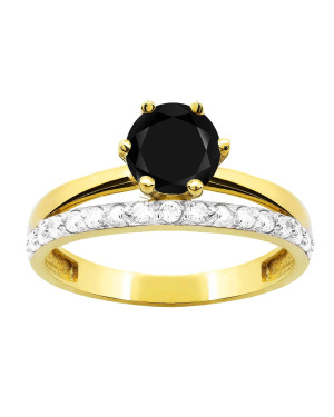Black stone engagement ring 8k