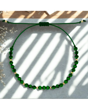 Gold cord bracelet for the hand CIRCLE